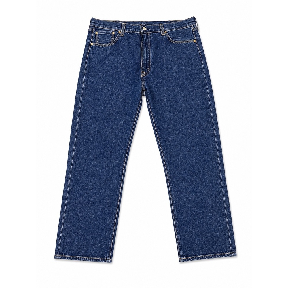 Levis 501 Original Fit Jeans Men's 40x32 Dark Wash Blue Button Fly Straight Leg